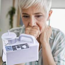 Máquina de succión portátil, aspirador eléctrico para uso doméstico, dispositivo de succión de flema de presión negativa ajustable, herramienta de eliminación de moco de mesa - Blanco - Ver 6