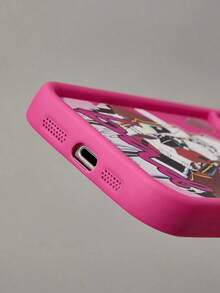 Funda de teléfono plateada con figura de Marilyn X y estampado floral, compatible con - Rojo - Ver 5