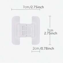 White Multi-Purpose Security Box Accessories - Anti-Opening Locks, Door Locks, Window Locks, Adhesive Drawer Locks, Fridge Door Locks, Closers, Cabinet Locks, Water Dispenser Locks, Safety Buckles, No Drilling Required, Self-Adhesive Anti-Pinch, Double Buckle Design Anti-Opening - White - View 11