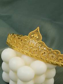 1 件复古合金宫廷风格镂空花冠，适合女士、派对婚礼新娘头饰万圣节 - 皇冠 - 查看 13