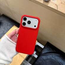 Matte Red Soft Phone Case Compatible With IPhone 17 Pro Max/17 Pro/17/16 Pro Max/16 Pro/16/16 Plus/15/15 Pro Max/15 Pro/15 Plus/11/12/13/14 Pro Max/11 Pro/11 Pro Max/12 Pro/12 Pro Max/13 Pro/13 Pro Max/14 Pro/14 Pro Max/14 Plus, Creative Design For Men And Women - Red - Upgraded Version - View 4