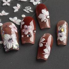 5D Spring Summer Flower Nail Stickers For Women Cherry Flowers Nail Decals For Nail Art Supplies Cute Flower Stickers For Nails Design Floral Sticker Nails Stickers Cherry Blossom Manicure Accessories - Hoa2 - Xem 9