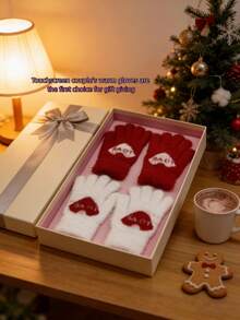 1/2 pary jesienno-zimowych rękawiczek dla par z serduszkowym wzorem, podszewka ze sztucznego futra, otwarty krój na dwa palce, ciepłe i wygodne, odpowiednie na codzienne aktywności, sport, jazdę na rowerze, spacery z psem, randki, modne, idealny prezent dla przyjaciół i rodziny na święta i okazje - Wielokolorowe - Zobacz 2