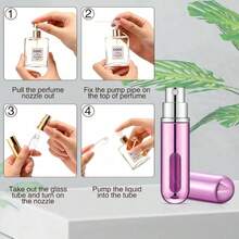 1 Pcs 5ml Refillable Perfume Atomizer Refillable Bottle With 10 Refill Dispenser Pump Transfer Portable Small Plastic Scent Pump Bottle Travel OutgoingMulti Colors - 多種顏色 - 查看 3