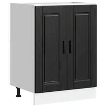 vidaXL Armadio da cucina Porto nero in bois d'ingénierie - nero - Visualizzare 1