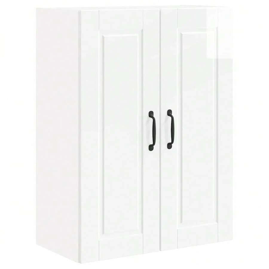 vidaXL Küchenschrank mit Ablage, Hochglanzweiß, 60 x 31 x 80 cm - Weiss - Übersicht 1