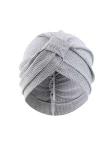 1pc Fashionable Soft Waffle Criss-Cross Headband Hat, Stretchy & Suitable For Women, Solid Color Hair Care Cap - Multicolor - View 5