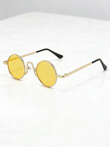 1 Piece Small Frame Round Mini Glasses, Perfect For Street Photography, Outings, And Everyday Wear. - Multicolor - View 7