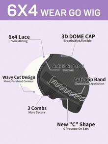 OQ 直发挑染 6x4 透明蕾丝闭合假发 180% 18-28 英寸 即戴即用 无胶假发 预剪预拔蕾丝前额假发 编织式 无胶自然发际线 万圣节装扮 万圣节假发接发 艺术优雅 活力四射 休闲日常 浪漫度假 年轻 适合初学者 - S4/27 - 查看 5