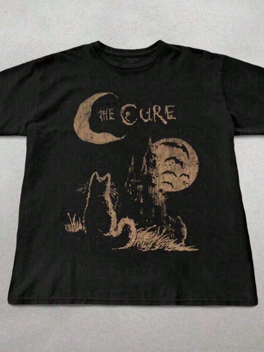 Tv Girl Cat Shirt, Who Really Cares Album Tee, Cute Indie Band Tee, Gifts For Her, Cat Tshirt, Cat L - 黑色 - 查看 1