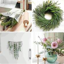 10Pcs Dried Eucalyptus Stems For Shower 17" Real Natural Hanging Eucalyptus Stems, Real Fresh Leaves Branches For Vase Filler, Spring Valentine's Day Mother's Day Wedding Decor, Bathroom Decor, Home Decor, Dried Flowers Arrangement Decor - 彩色 - 查看 5