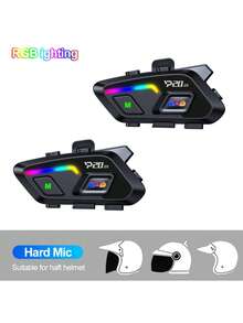 P20 2-Pack Motorcycle Helmets With Bluetooth 6.0 Wireless Walkie-Talkies, 500-Meter Range, Music Sharing Headsets, And Over-Ear Speakers – Motorcycle Accessories. - P20 2X - View 13