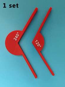 1 Set Math Learning Tools - Angle Measurement Tool, Geometric Angle Display Instrument, Angle Recognition Educational Learning Tools, Made Of Durable Plastic, Suitable For Youth Learners, Math Teaching Aids | Information Display | Durable Plastic Structure