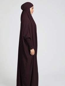 Bộ khăn trùm đầu Khimar thoáng khí và thân thiện với da, phù hợp cho phụ nữ Hồi giáo cầu nguyện và mặc hàng ngày, mọi mùa. - Nhiều màu - Xem 3