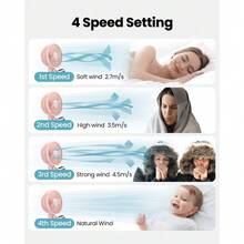 mhjGaiatop - Ventilador de carriola de bebé mini ventilador oscilante portátil de 4000 mAh con luz ventilador de computadora pequeño de mano de 4 velocidades que funciona con pilas trípode flexible desleeping Bags - 219242124 - Ver 5