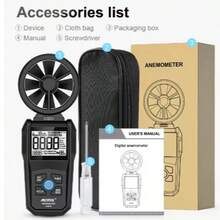 AM610 Digital Anemometer Handheld Wind Speed Meter LCD Display Wind Speed Tester Wind Chill Wind Speed Measurement