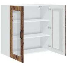vidaXL Armario de cocina con estante madera antigua 80 x 31 x 80 cm - Marrón - Ver 5