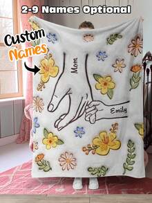 Esta manta personalizada para el Día de la Madre se puede personalizar con tu nombre. Se puede usar como chal, manta con estampado floral o manta con mensaje de aniversario. Es un regalo ideal para el Día de la Mujer, el estreno de una casa, el Día de San Valentín, aniversarios, el Día de la Madre y otras ocasiones. También es un regalo perfecto para mamá, abuela, esposa, esposo, padre, madre, familia y amigos. Adecuado para aniversarios, el Día de la Madre y cumpleaños. - Estilo 1 - Ver 21
