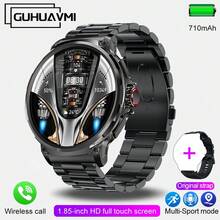 GUHUAVMI 2024 新款坚固耐用 1.85 英寸（4.7 厘米）高清大屏蓝牙通话智能手表，专为男士设计，配备 GPS 定位、710mAh 大容量电池、400 多款表盘、心率和睡眠监测功能，适用于安卓和 iOS 系统，是送给活力男士的最佳礼物。 - 黑色 - 查看 14
