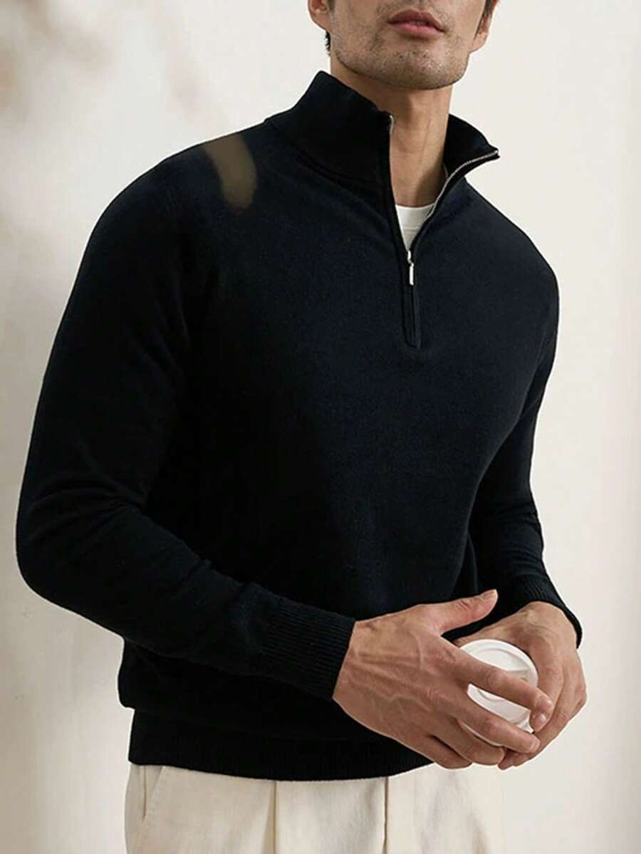 男士宽松轻薄拉链开衫，简约时尚