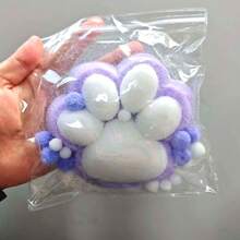 4-Inch Large Handmade Cat Paw Squeeze Toy, Cute Soft Stress Relief Toy - Multicolor - View 11