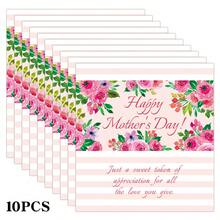 10 Stück Blumen Muttertag Mini Schokolade Etiketten Aufkleber - Glücklicher Muttertag Schokolade Riegel Umhüllungen für Feiertagsdekorationen, Party Gastgeschenke, Geschenke für Mama, ohne Süßigkeiten - Verschiedenfarbig - Übersicht 13