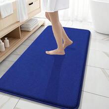 OLANLY Thick Memory Foam Bath Mat Rug 47x20, Extra Soft Absorbent Bathroom Rug, Quick Dry Bath Mats, Non-Slip, Machine Washable Carpet For Bathroom, Tub And Shower, Home Decor Accessories, Royal Blue - 皇家藍 - 查看 1