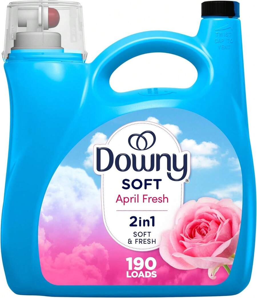 Downy Soft, 2 In 1 Soft And Fresh Liquid Fabric Softener, April Fresh, 140 Fl Oz, 190 Loads, Fabric Conditioner Liquid Provides Softness And Freshness For Fabrics-Downy April Fresh Liquid Fabric Conditioner (Fabric Softener), 12 Loads 10 Fl Oz[Fabric Softener, Laundry Detergent, Fragrance, Liquid Version, Family Pack, Washing Machine, Machine Wash, Hand Wash] - Nhiều màu - Xem 1