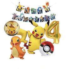 Decoration Set, Cartoon Theme Birthday Party Decorations, Foil Balloons For Birthday Holiday Events, Decoration Set, Indoor & Outdoor Decor, Photo Backdrop Supplies - Multicolor - View 14