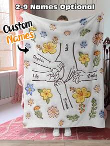 Esta manta personalizada para el Día de la Madre se puede personalizar con tu nombre. Se puede usar como chal, manta con estampado floral o manta con mensaje de aniversario. Es un regalo ideal para el Día de la Mujer, el estreno de una casa, el Día de San Valentín, aniversarios, el Día de la Madre y otras ocasiones. También es un regalo perfecto para mamá, abuela, esposa, esposo, padre, madre, familia y amigos. Adecuado para aniversarios, el Día de la Madre y cumpleaños. - Estilo 1 - Ver 39