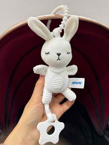 1pc Cute Plush Wind Chime Stroller Hanging Decor, Cartoon Animal Shaped Soothing Doll With Rattle Paper & Bell, Soft Rattle Doll, Suitable As Newborn Baby Gift - Multicolor - View 12