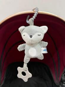 1pc Cute Plush Wind Chime Stroller Hanging Decor, Cartoon Animal Shaped Soothing Doll With Rattle Paper & Bell, Soft Rattle Doll, Suitable As Newborn Baby Gift - Multicolor - View 15