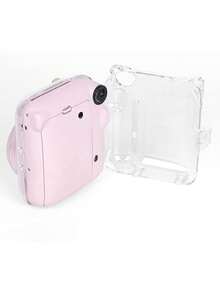 Transparent Protective Case For Insta X Mini 12/Mini 12 Instant Camera, Made Of Hard PVC Material With Photo Pocket On The Back