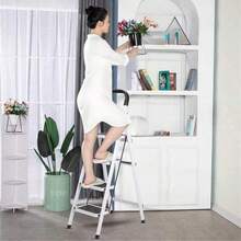 Escalera Plegable De 4 Peldaños, Aluminio, Escalera de Tijera para Interior y Exterior, Portátil Multifuncional.escalera plegable/muebles/escalera/escaleras plegable portátil - por defecto - Ver 1