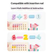 1Set Children's Early Education Puzzle Fishing Five In One Set Of Columns, Digital Cognitive Building Blocks, Baby Puzzle Development, Boys And Girls' Toy Shape Matching Puzzle Building Blocks, Fishing Set Of Columns, One Toy, Multiple Gameplay Colors, Cognitive Exercise, Concentration, Parent-Child Interaction, Tabletop Game Gift