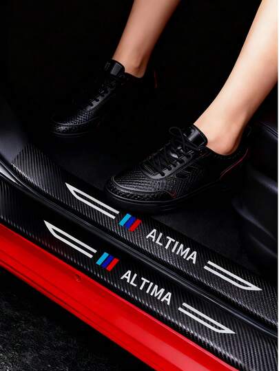 4 件装真皮门槛保护装饰条，适用于日产 ALTIMA 车型车门