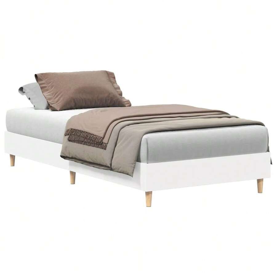 vidaXL Quadro de luz sem matelas branco 100x200 cm bois d'ingénierie - Branco - View 1