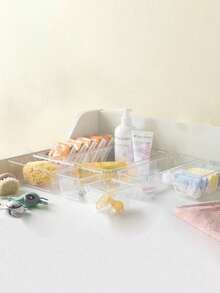 25/44pcs Clear Plastic Drawer Organizer Set, Desk Drawer Divider Organizers, Storage Bins For Makeup, Jewelry And Sundries, Home Accessories, Makeup Organizer - 無色 - 查看 4