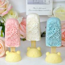 Floral Ice Cream Mold, Creative Ice Cream Mold (Suitable For Scenic Spots), Homemade Ice Pop And Ice Cream Silicone Mold - White - View 7