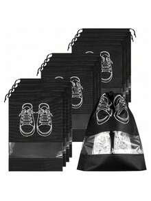 20pcs Dustproof Travel Shoe Bags - Made Of Non-Woven Fabric, Drawstring Design, Anti-Yellowing, Moisture-Proof - Suitable For Travel, Hallway, Bedroom, Dormitory, Etc., Unisex Storage Bags For Children And Adults, Back To School Essential - Travel Storage Assistant - Ideal Gift For Travelers - Travel Storage Drawstring Shoe Bags, Shoe Covers, Portable Dustproof Unisex Packing Bags, Travel Essentials, Cruise Essentials, Holiday Essentials