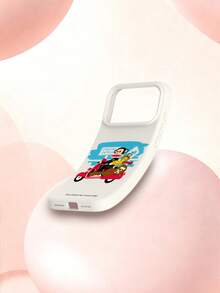 Paul Frank 授权硅胶手机壳，全包防震摄像头保护，猴子和长颈鹿骑摩托车图案，全新设计，兼容 13/14/15/16/17 Pro Max - 彩色 - 查看 5