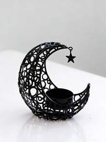 金属香炉,月亮香炉,月牙形金属香炉,铁艺烛台,星月灯笼架,简约现代风格,奢华风格香炉,中型香炉,适用于家居、客厅、办公室、酒店、节日装饰,香炉烛台带接灰碗,桌面摆件,家居装饰,房间装饰,桌面摆件,创意家居香薰礼品 - 彩色 - 查看 9