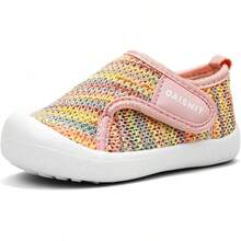Zapatos Ligeros y Transpirables de Malla para niños pequeños, Zapatos de Playa y Agua Antideslizantes, Zapatos de Primer Camino, 6, 9, 12, 18, 24 Meses - 2-clrosa - Ver 7