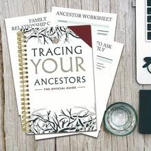 Genealogy Book - Spiral Binding, Elegant Maroon Cover, Ancestral Record Tables, Ample 5.5 X 8.3 Inch Writing Space, 50 Pages - An Ideal Gift For Family History Research, Lineage Documentation, And Heritage Preservation - Smooth Paper Suitable For Family Historians And Genealogy Enthusiasts, Decorative Cover, Durable, Classic Design, Sturdy Construction. - 1pc - 查看 1