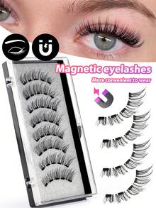 MAANGE Bộ 2/4 cặp mi giả tự nhiên có nam châm, có thể tái sử dụng, mi dày đan chéo, thiết kế hỗn hợp, phù hợp để sử dụng hàng ngày, đi làm, học tập, du lịch, dự tiệc và các dịp khác. - màu đen - Xem 11