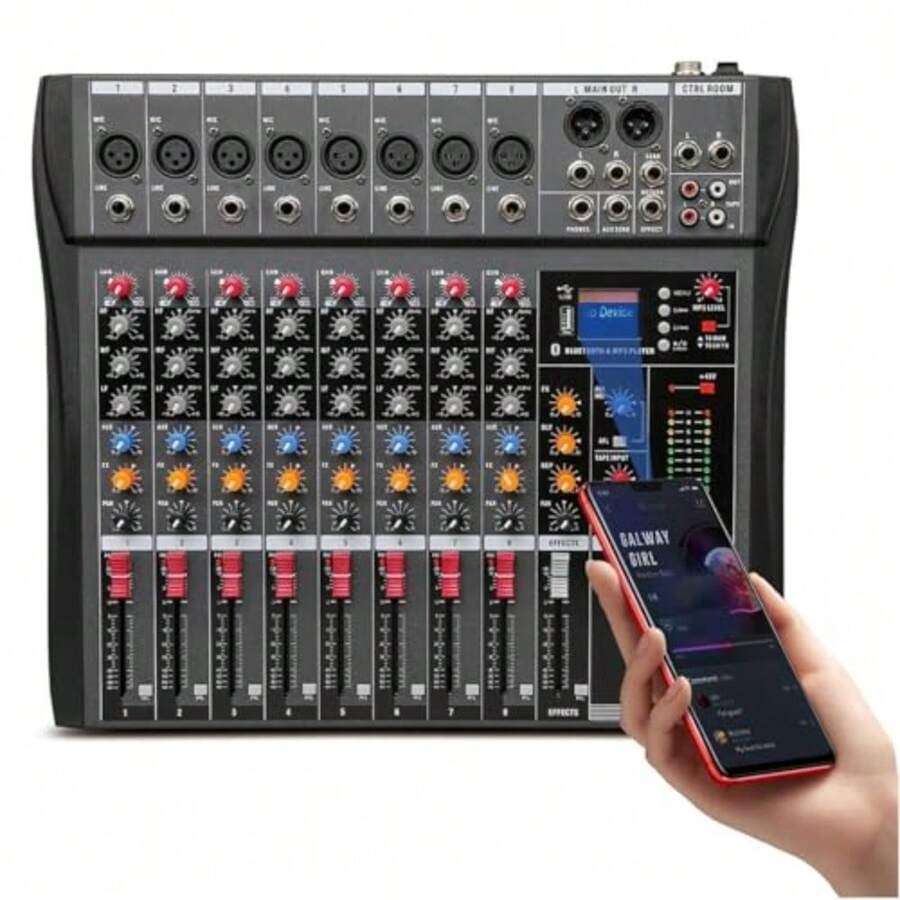 mhjMezcladora de Audio TXG Consola de Audio 8 Canales Mixer Interfaz USB Conexión de Bluetooth 5.0 Phantom Power de +48 V Efecto Digital Incorporado Ecualización de 3 Bandas de un Solo Canalsleeping Bags - 219165114 - Ver 1