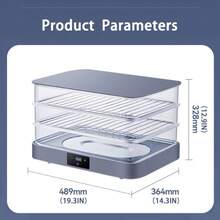 mhjBox de Prueba de Pan extraen a 20 layos 40L Machina de Masa eléctrica Temperatura Ajustable y sincronización de 1 minuto-24 h Control de Humedad automática para Yogurt casero Pansleeping Bags - 219165114 - Ver 8