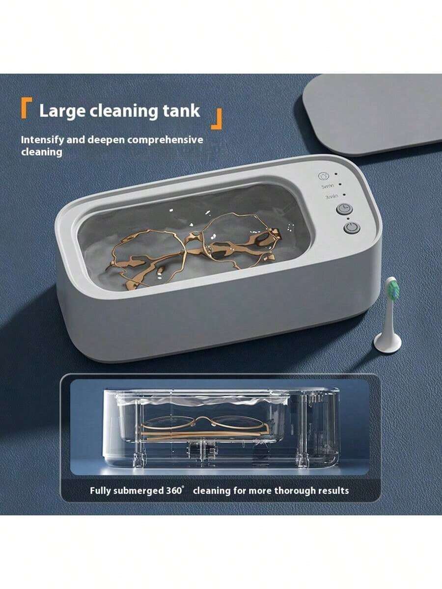 USB Ultrasonic Cleaner, 3 Timing Modes High Frequency Vibration, Deep Cleaning For Jewelry And Glasses, 500mAh
