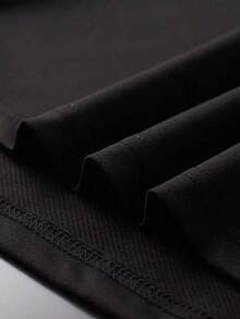 Men's Oversized Streetwear T-Shirt With Smile Design, Cotton - màu đen - Xem 7