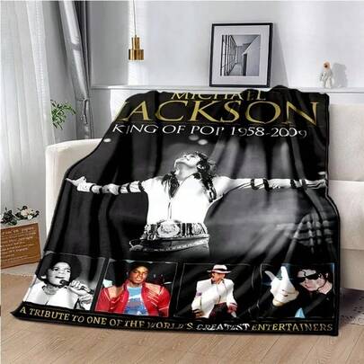 Michael J-Jackson Blanket Super Soft High Quality Blanket For Travel Bedding Couch Hiking Bed Comfortable Blanket Birthday Gift7.Jpg